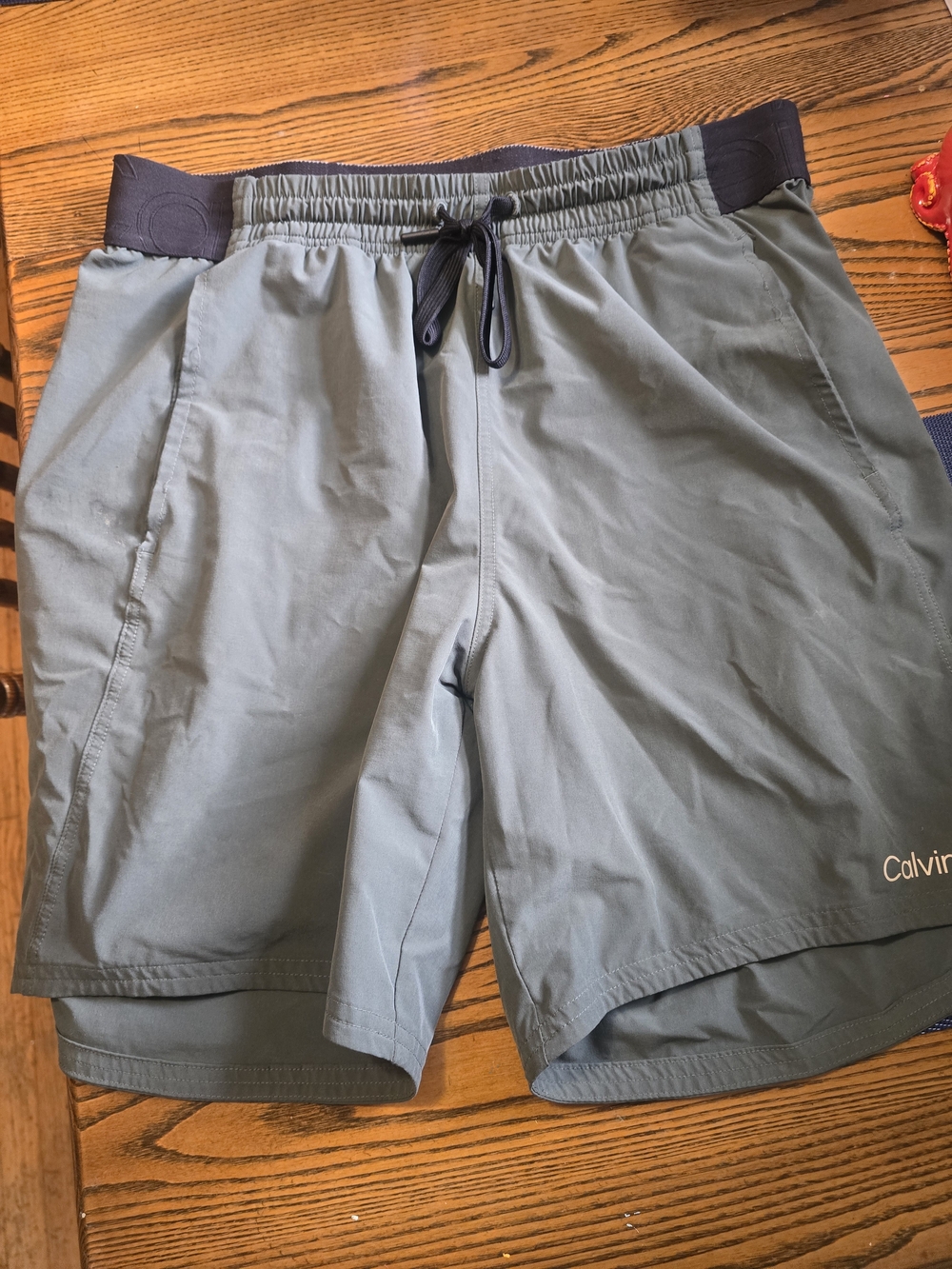 Calvin Klein Men's Green Athletic Shorts